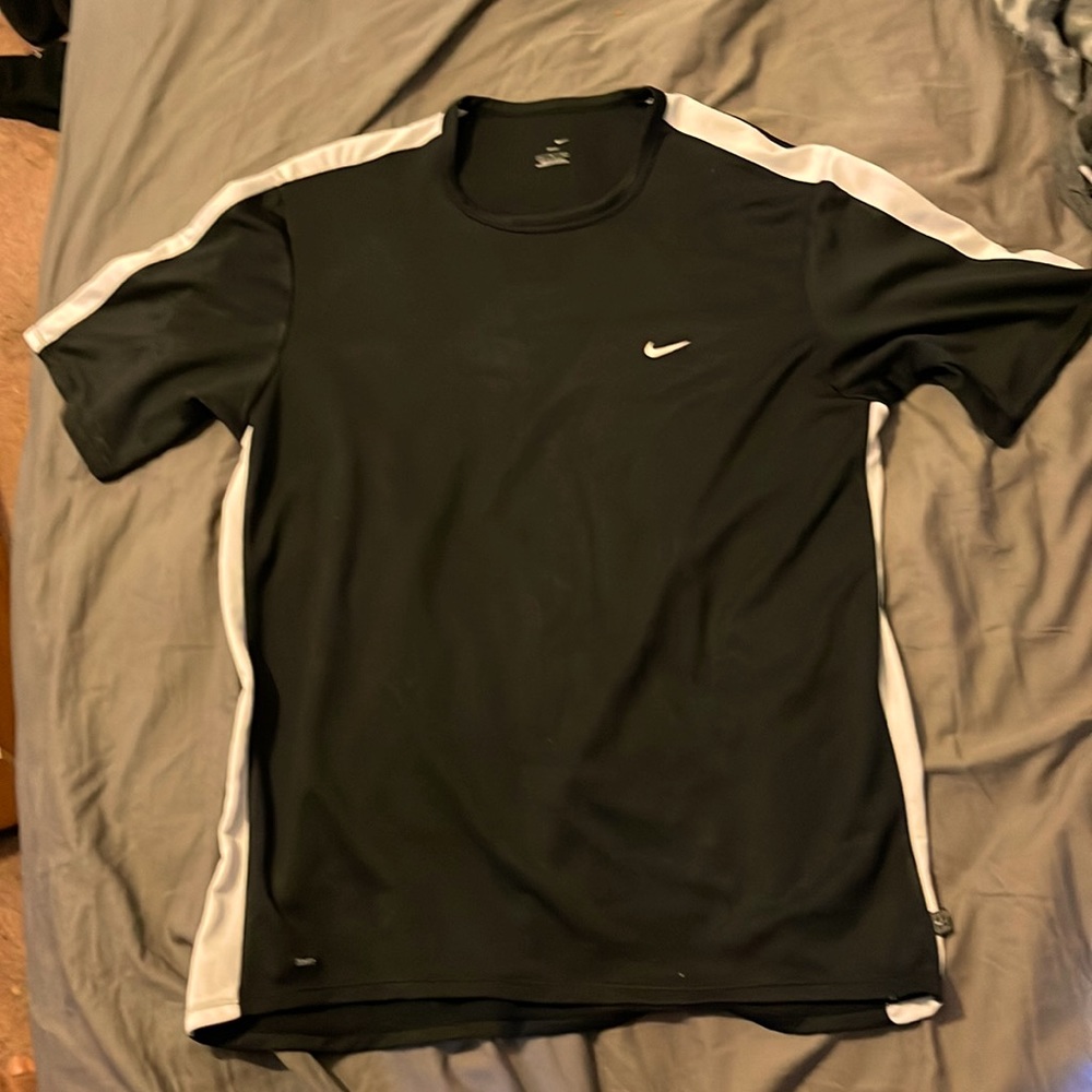 Nike black and white dri-fit shirt